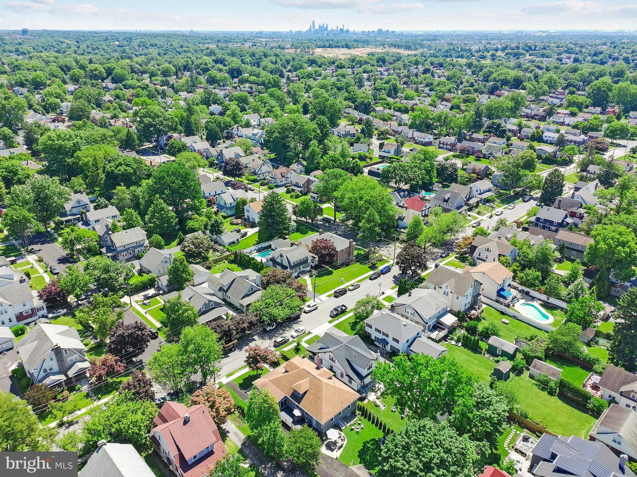 1118 Allston Road Havertown, PA 19083 - Photo 58 of 58 an aerial view of residential houses with outdoor space and trees