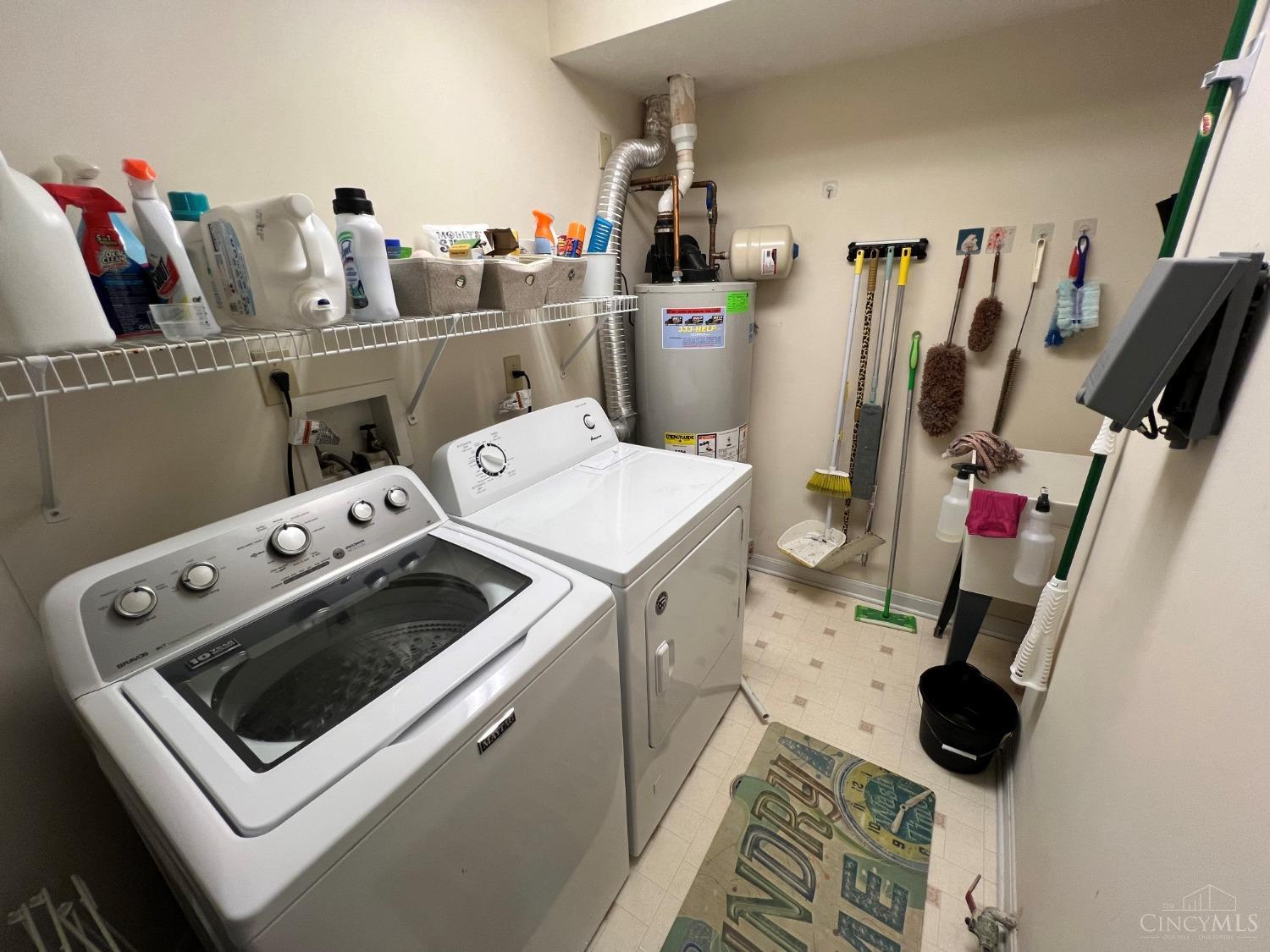 8408 Ridge Pointe Court, Unit 13 Reading, OH 45237 - Photo 25 of 39 Here's the laundry room with plenty of space for a washer, dryer, laundry tub and hot water heater.