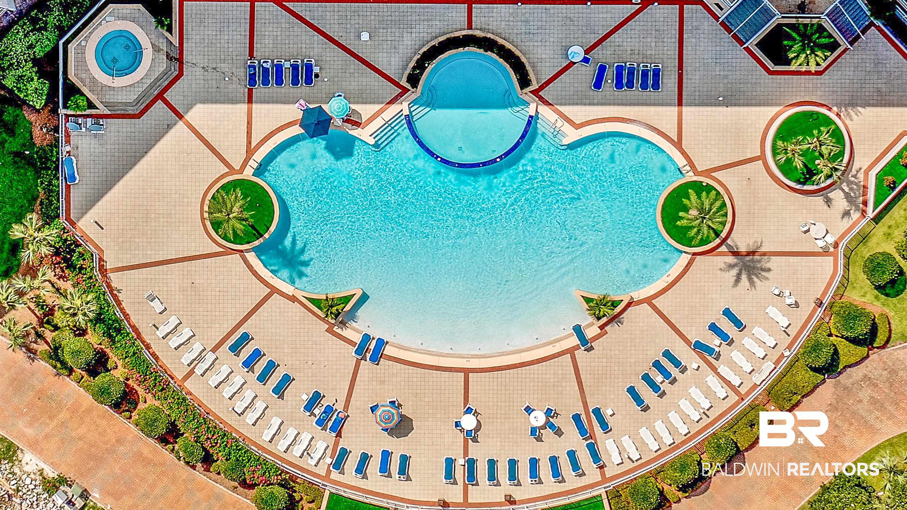 27800 Canal Road, Unit 113 Orange Beach, AL 36561 - Photo 29 of 35 Drone / aerial view of a pool