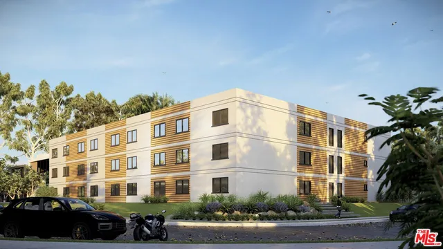 a front view of a building