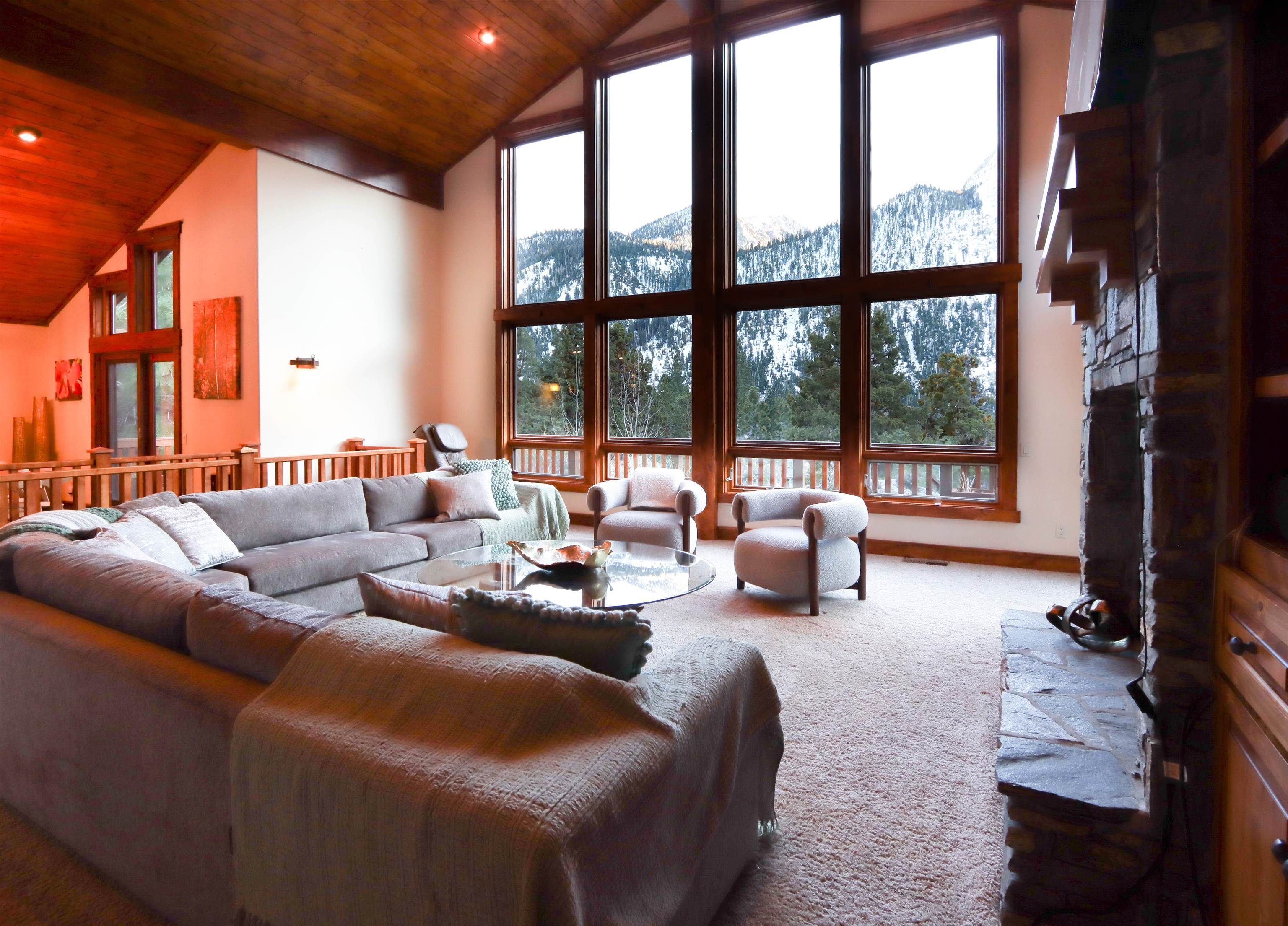 131 West Steelhead Road June Lake, CA 93529 - Photo 4 of 47 a living room with furniture and a large window