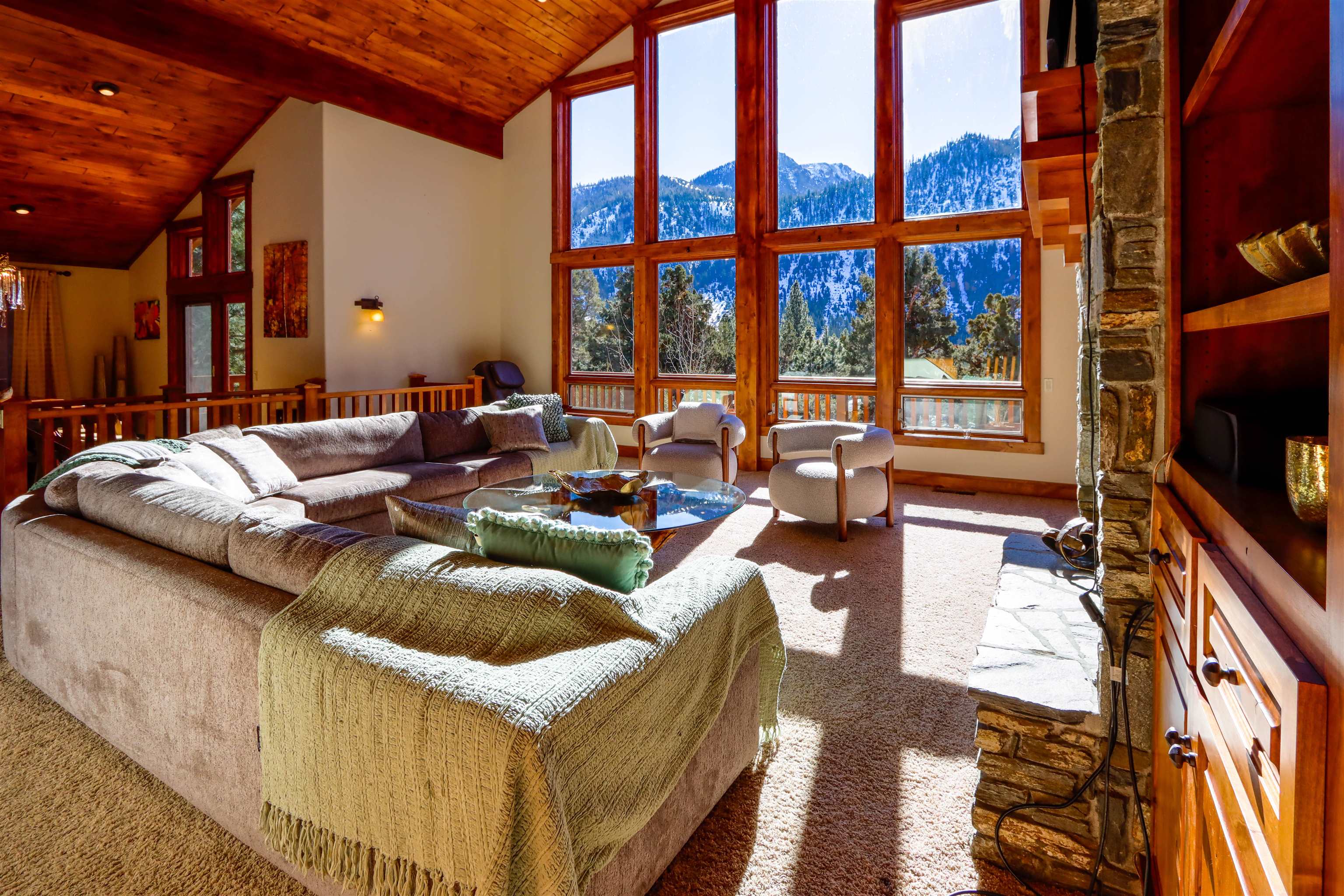 131 West Steelhead Road June Lake, CA 93529 - Photo 6 of 47 a living room with furniture and a flat screen tv