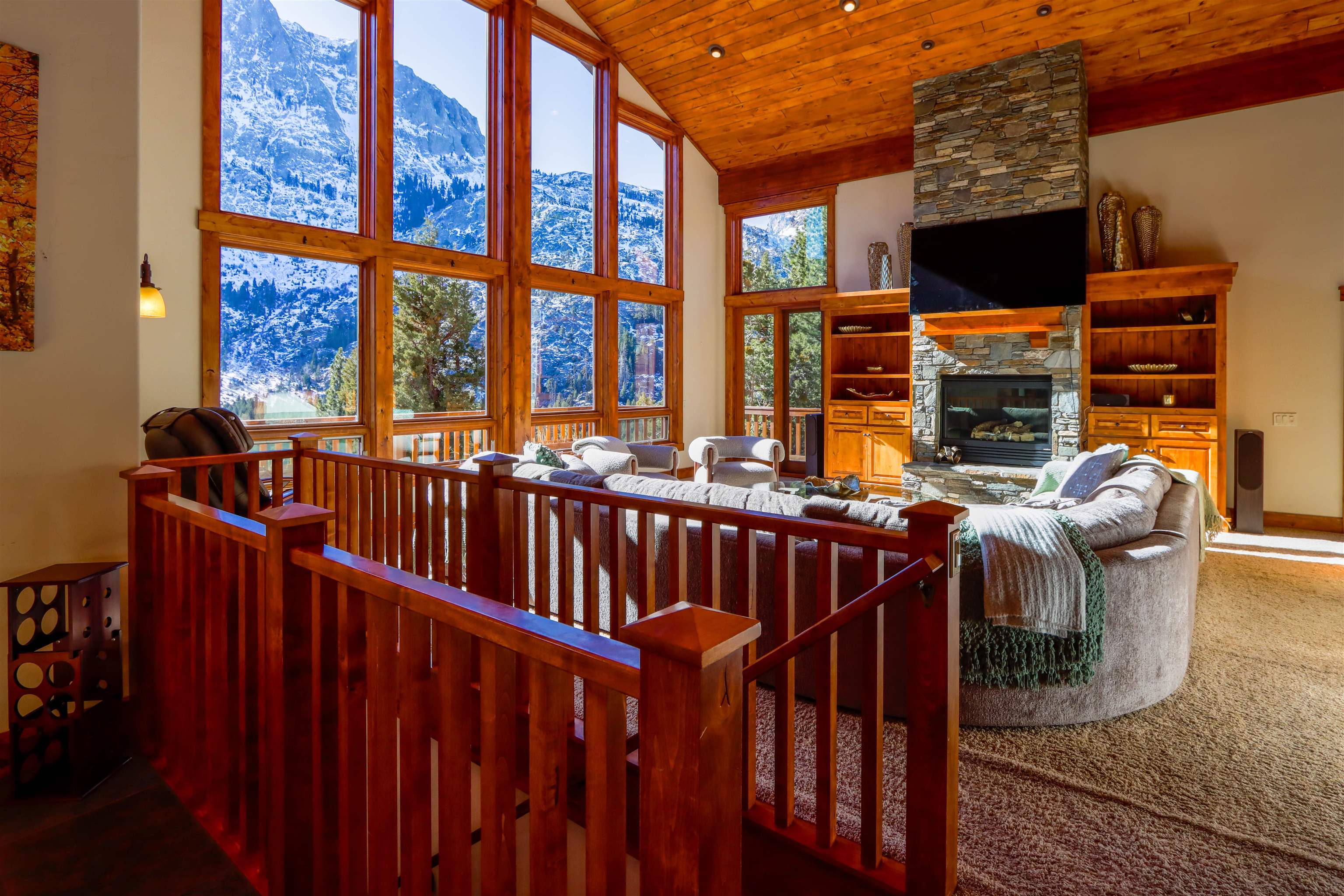 131 West Steelhead Road June Lake, CA 93529 - Photo 7 of 47 a view of a chairs and tables in the balcony