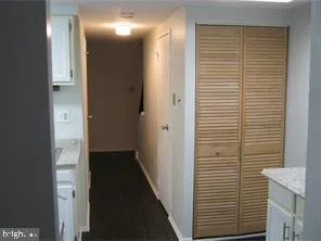 a view of a hallway with entryway