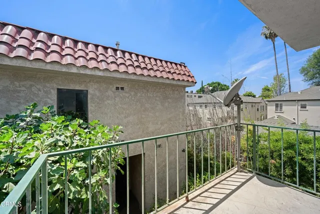 a view of a balcony