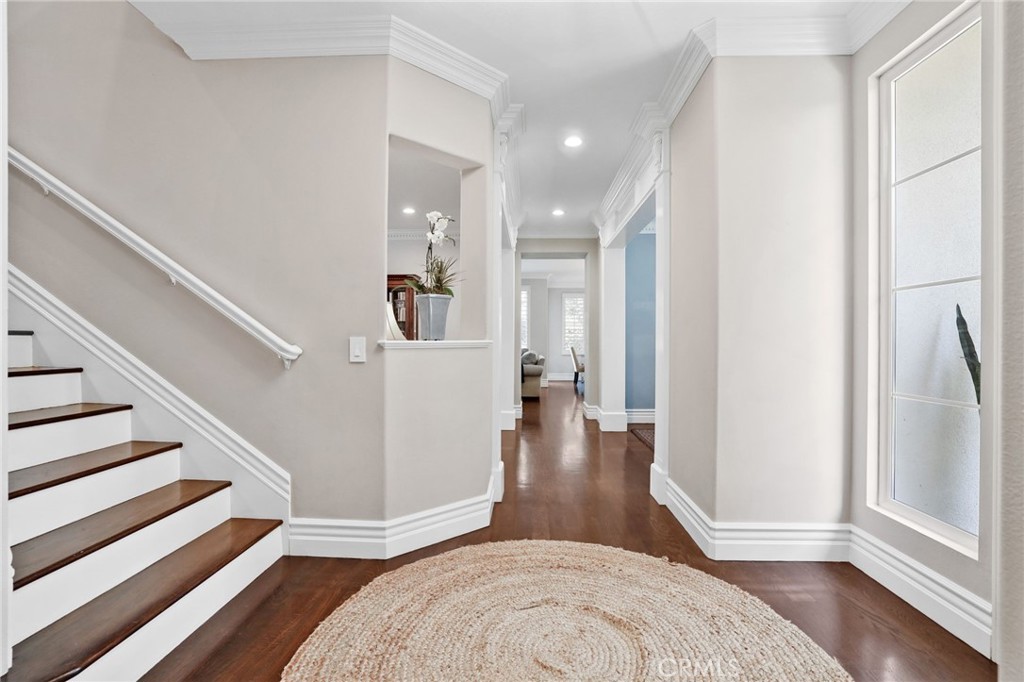 18 Lyon Newport Coast, CA 92657 - Photo 4 of 45 a view of entryway and hall with wooden floor