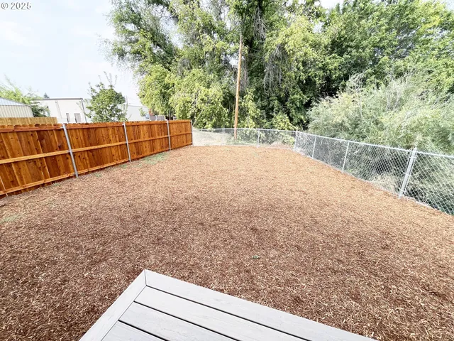 a view of a backyard