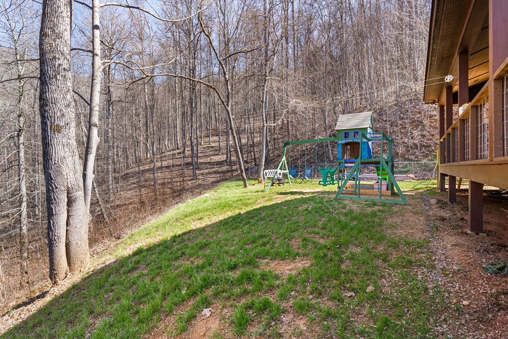 961 South Brooks Cove Road Hayesville, NC 28904 - Photo 53 of 55 a view of yard with swimming pool and sitting area