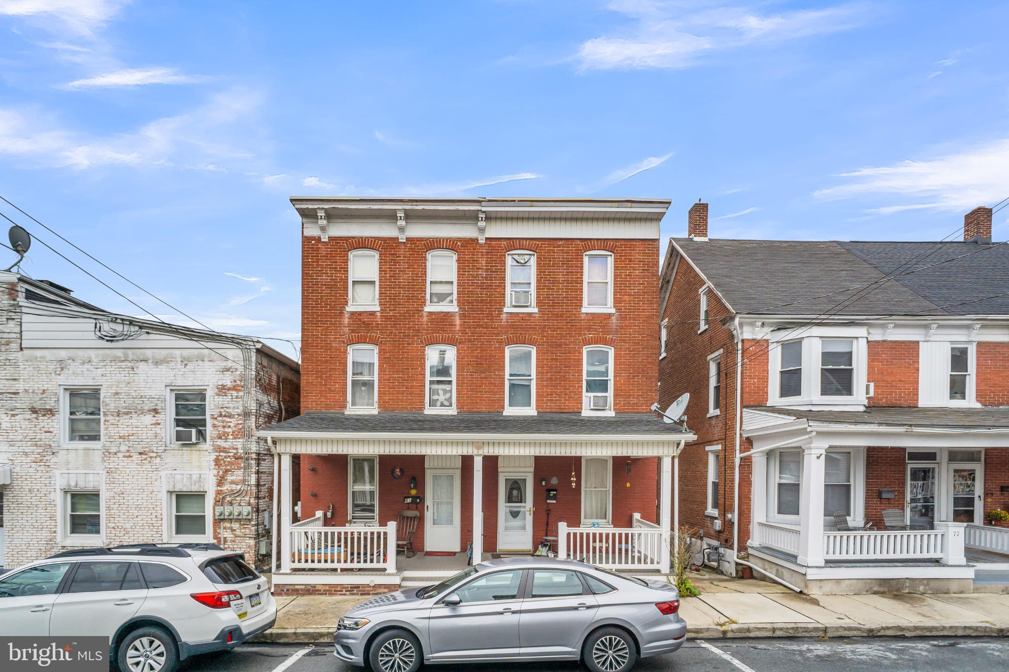 Charming brick facade in a quaint neighborhood.