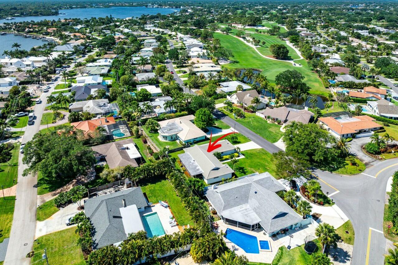 45 Golfview Drive Tequesta, FL 33469 - Photo 24 of 29 Aerial to Golf Course & River