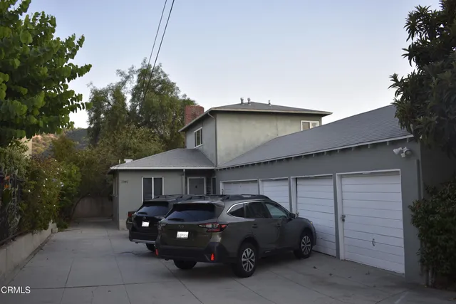 a car parked in front of house