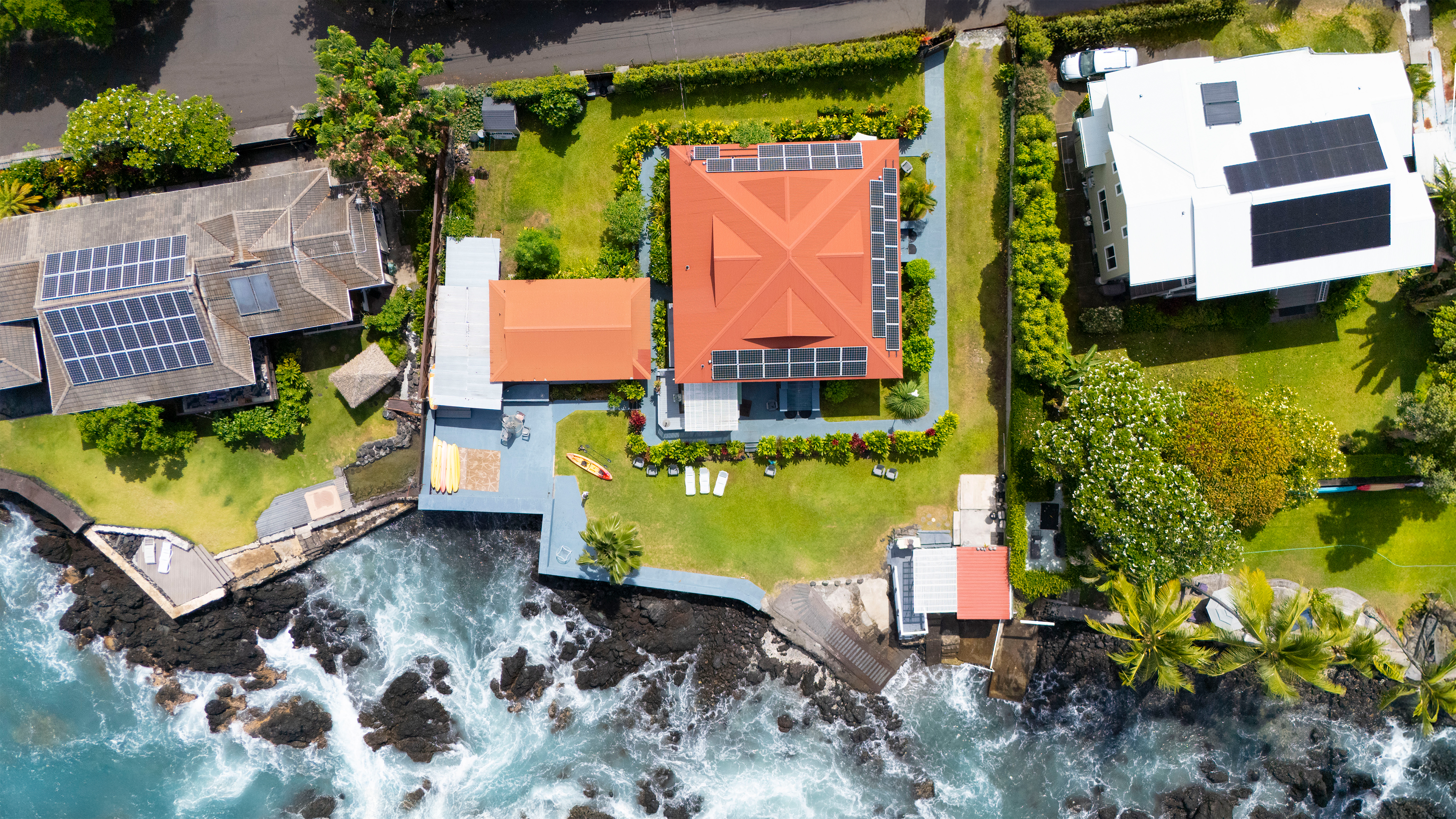 82-6047 Puuhonua Road Captain Cook, HI 96704 - Photo 9 of 25 an aerial view of a house with a garden