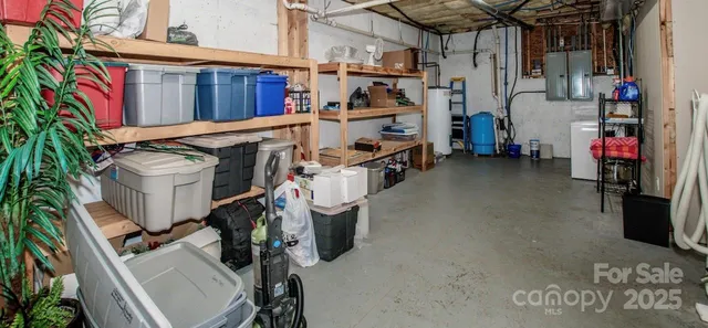 a view of storage and utility room