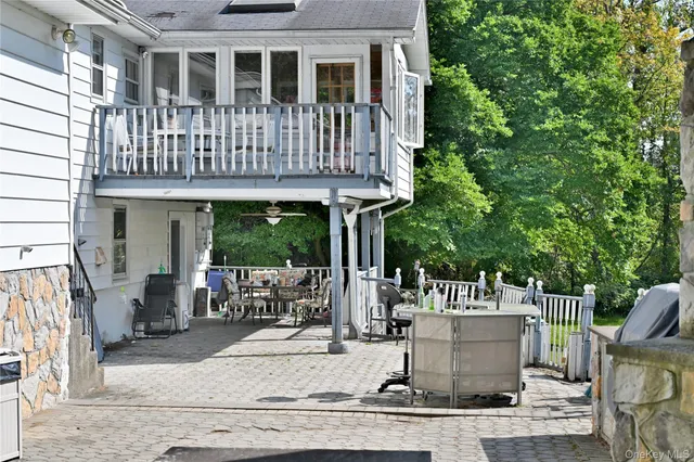 a view of a house with a deck