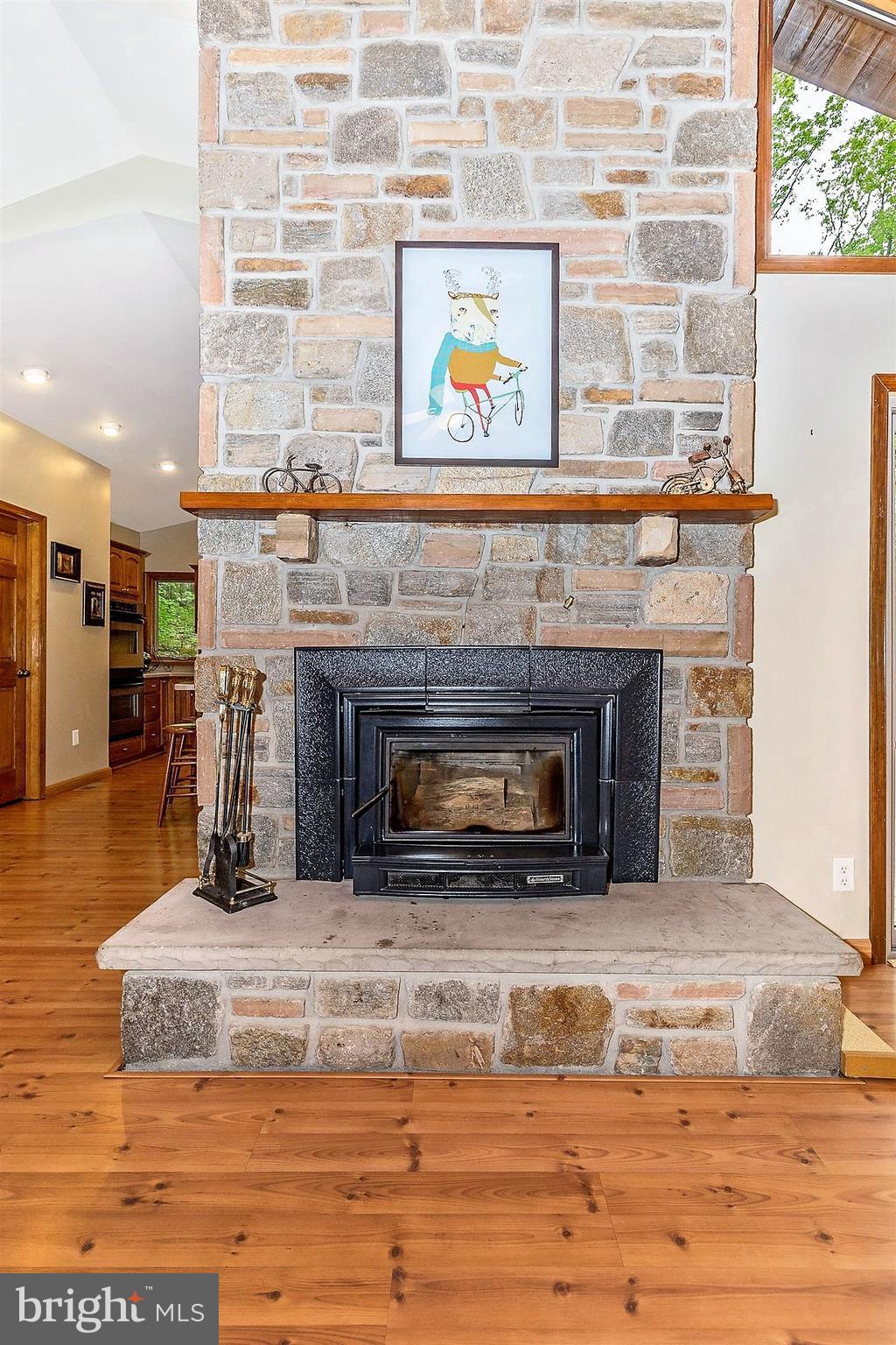 587 West Watersville Road Mount Airy, MD 21771 - Photo 8 of 30 Stone Hearth Fireplace