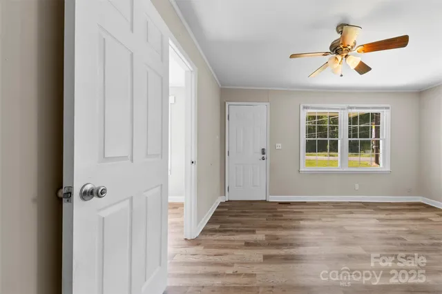 a view of a livingroom with a window