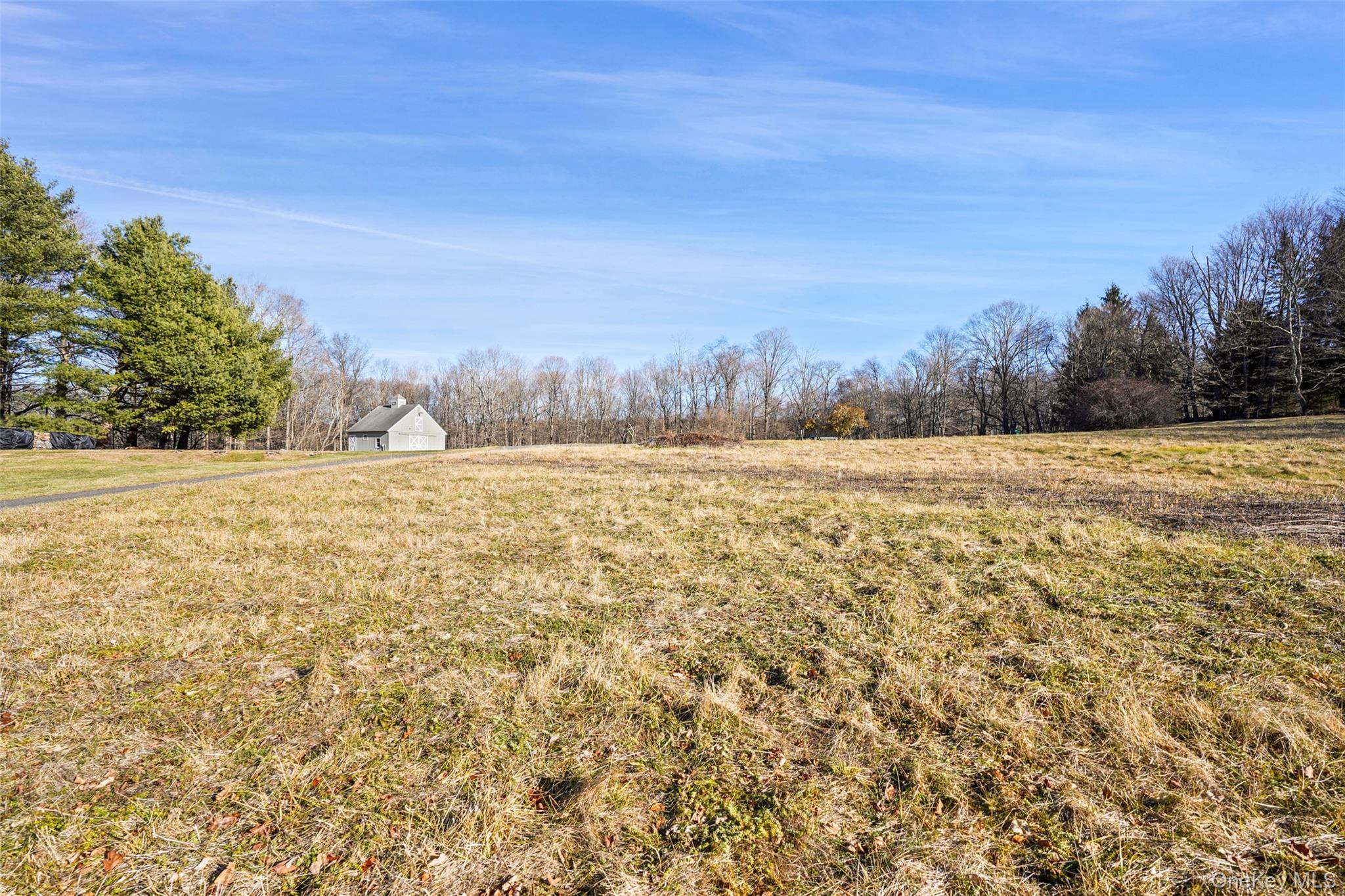 a view of outdoor space with trees in the background