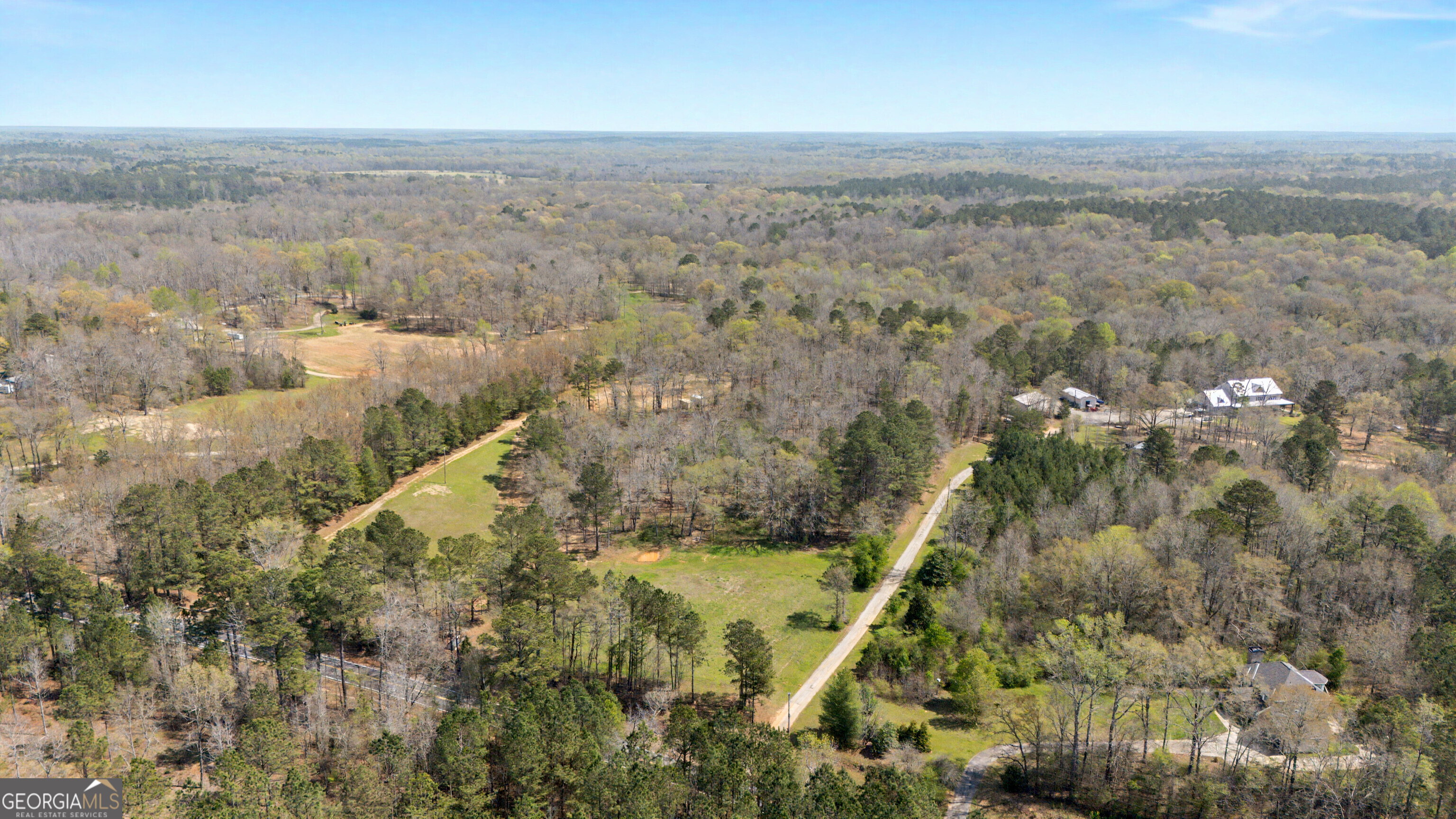 2331 Hollonville Road Brooks, GA 30205 - Photo 5 of 9 an aerial view of house with yard and mountain in the back
