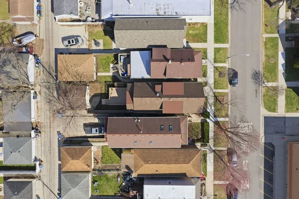 an aerial view of multiple house