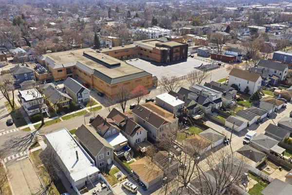 an aerial view of multiple house