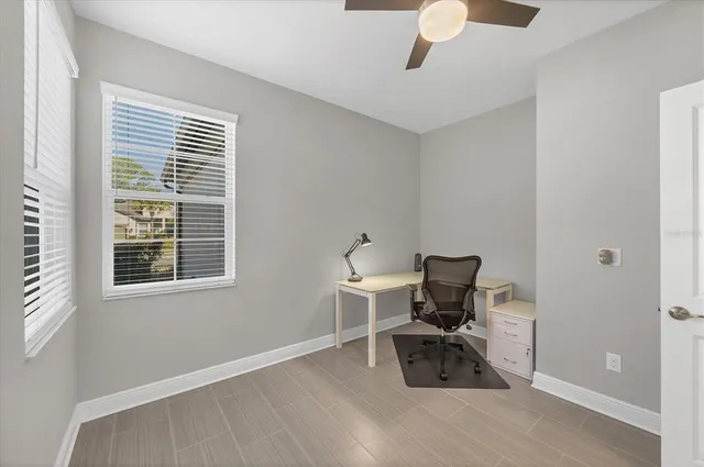 a room with furniture and a window