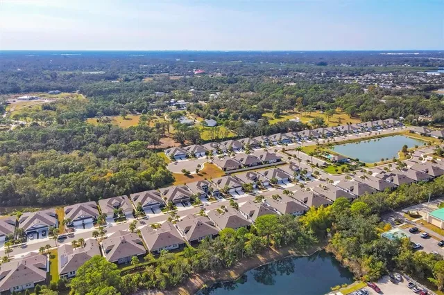 an aerial view of multiple house