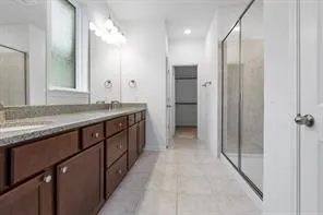 a view of hallway with sink