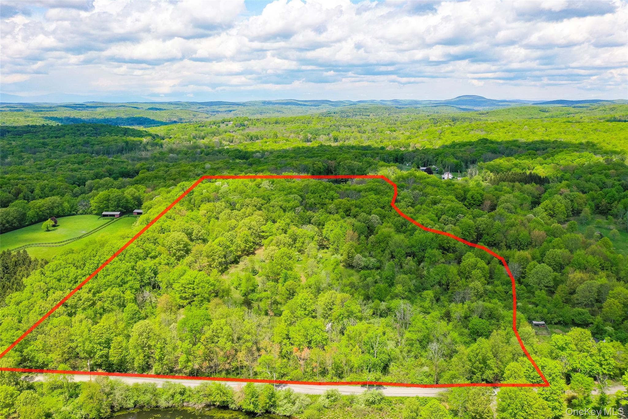 Parcel 1-tbd Woodstock Road Millbrook, NY 12545 - Photo 1 of 9 Aerial view of property's approximate boundary lines