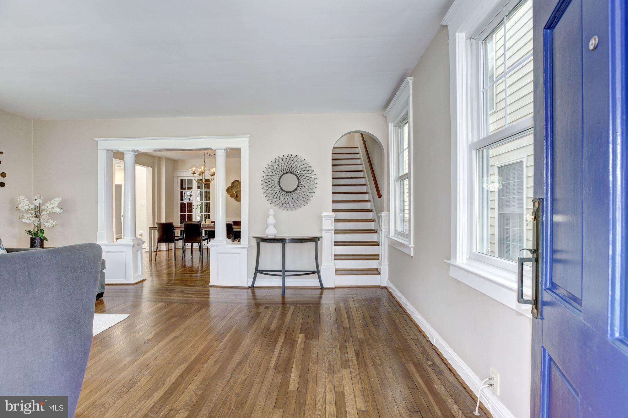 5000 Dalton Road Chevy Chase, MD 20815 - Photo 5 of 30 Living Room opens to the Formal Dining Room