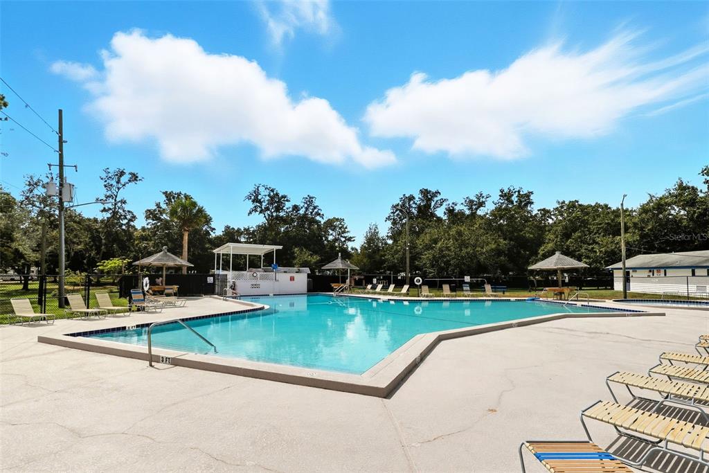 3000 Clarcona Road, Unit 362 Apopka, FL 32703 - Photo 31 of 32 a view of a swimming pool with lawn chairs and a big yard