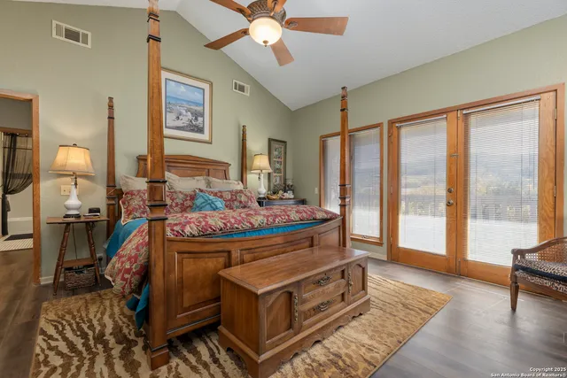 a living room with couch and a table