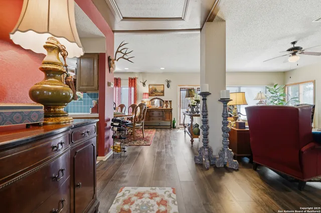 a kitchen with lots of counter top space