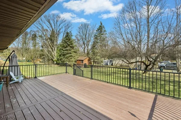 a view of a wooden deck