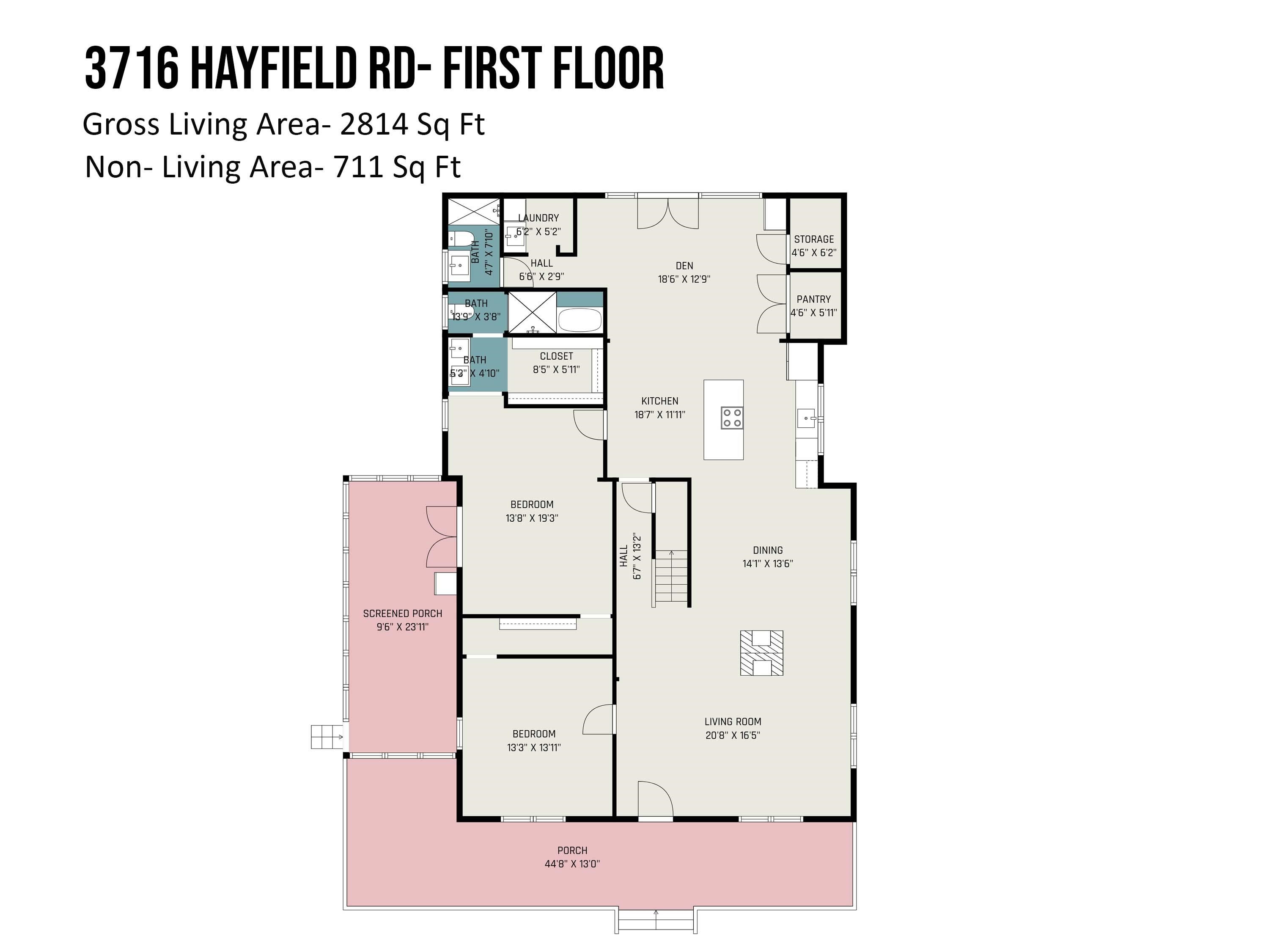 3716 Hayfield Road Wade, NC 28395 - Photo 23 of 24 Floor Plan of 1st Floor