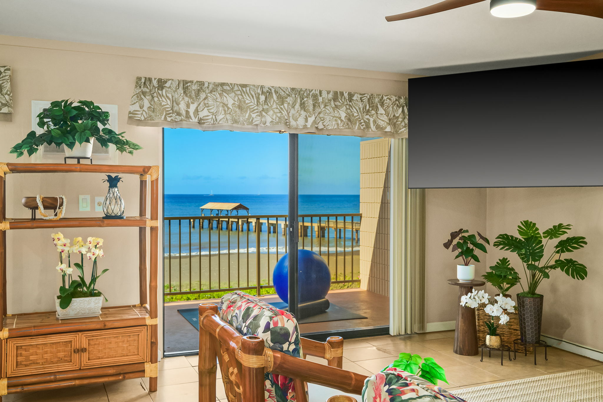 4451 Moana Road, Unit 309 Waimea, HI 96796 - Photo 12 of 21 a view of a balcony and yard with furniture