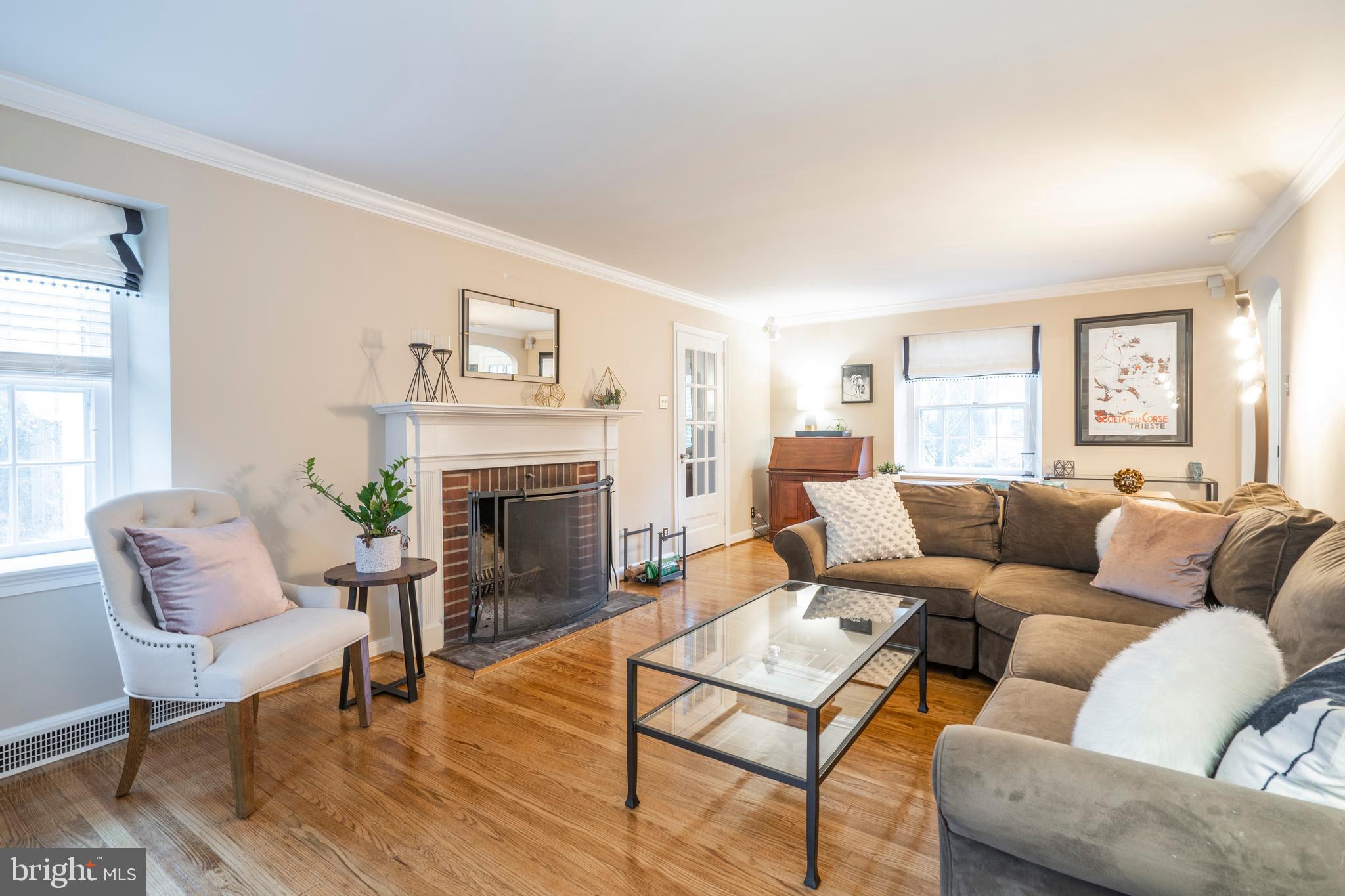 330 Hamilton Road Merion Station, PA 19066 - Photo 9 of 53 Living Room with wood fireplace