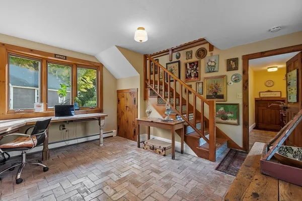 a room with musical instruments