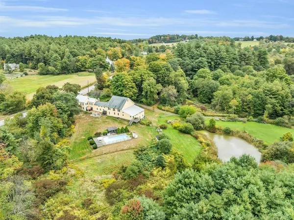 a view of lake with mountain