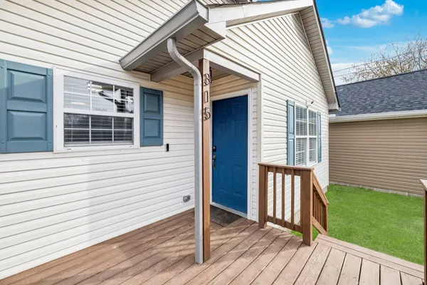 a view of a house with a deck