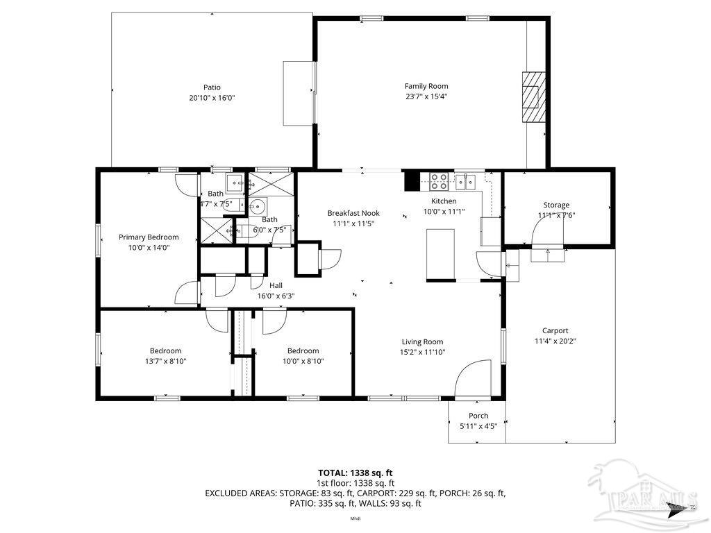 6841 Data Street Pensacola, FL 32504 - Photo 25 of 25 a picture of a floor plan