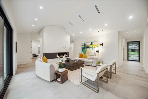 a living room with furniture and a couch