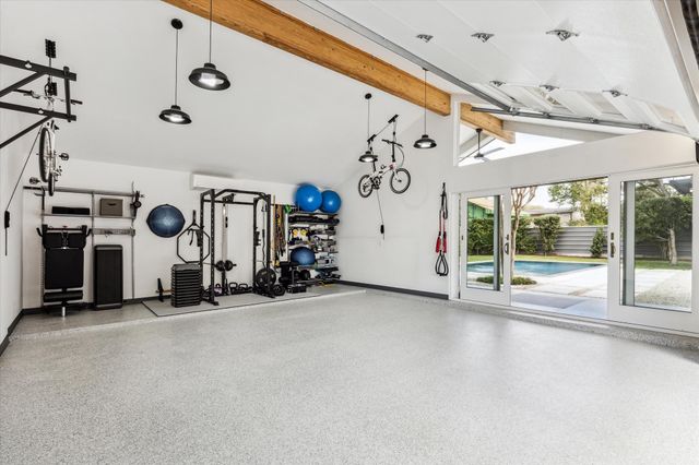 a room with a sink and a window