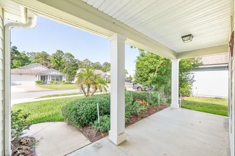 a view of a garden from a window
