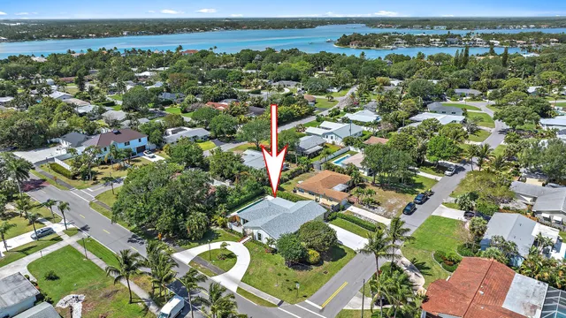 an aerial view of multiple house