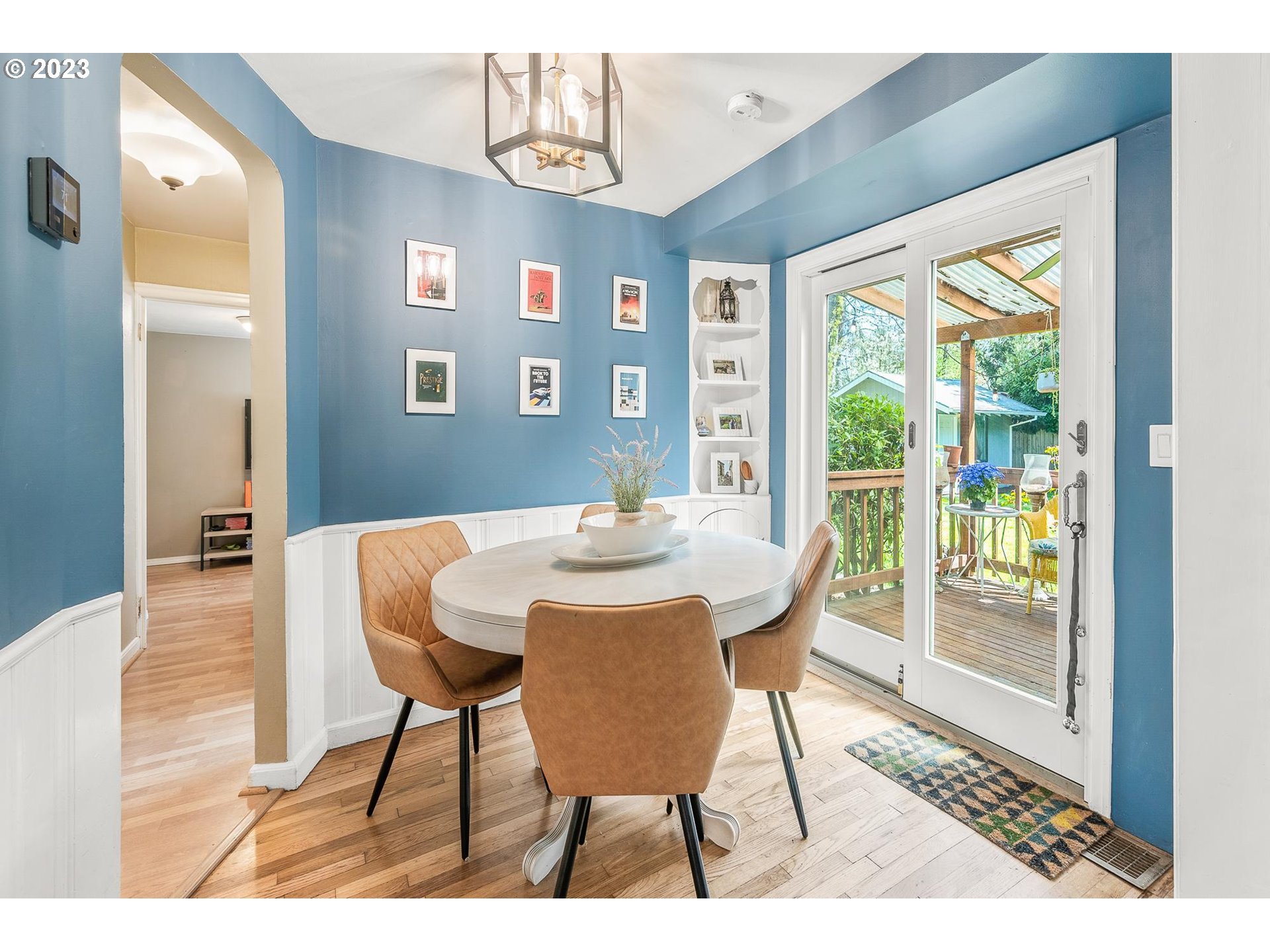 4052 Southwest Huber Street Portland, OR 97219 - Photo 22 of 48 a view of a dining room with furniture window and outside view