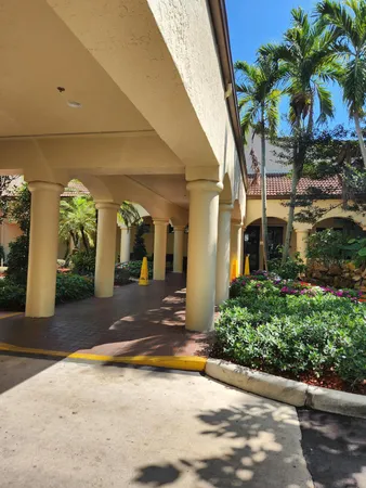 a view of a building entrance