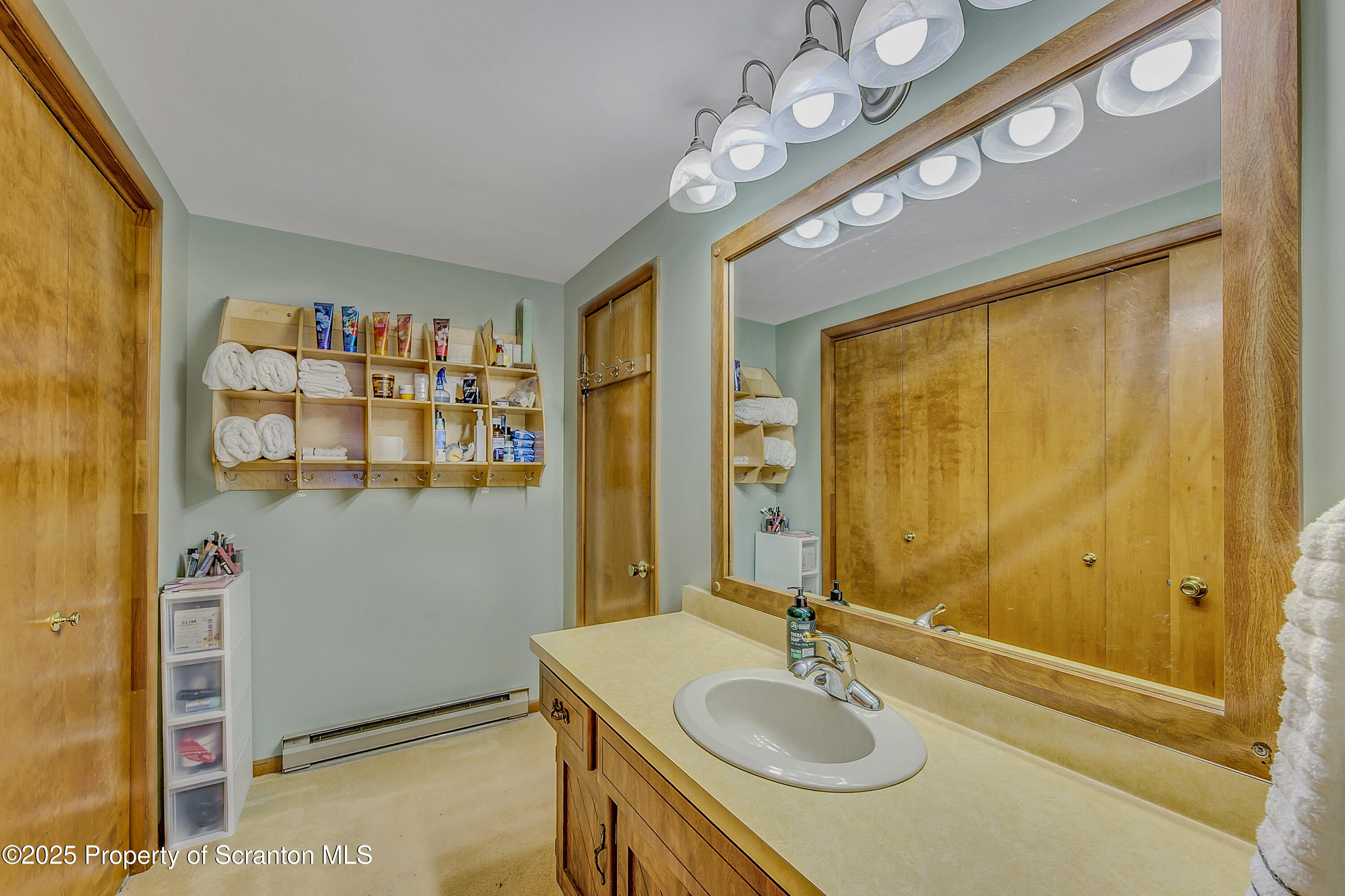 1002 Pheasant Run Road Clarks Summit, PA 18411 - Photo 53 of 53 a bathroom with a sink a mirror and a shower
