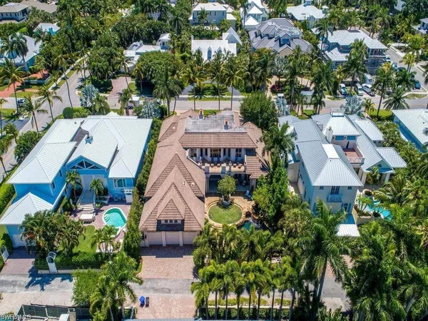 an aerial view of multiple houses