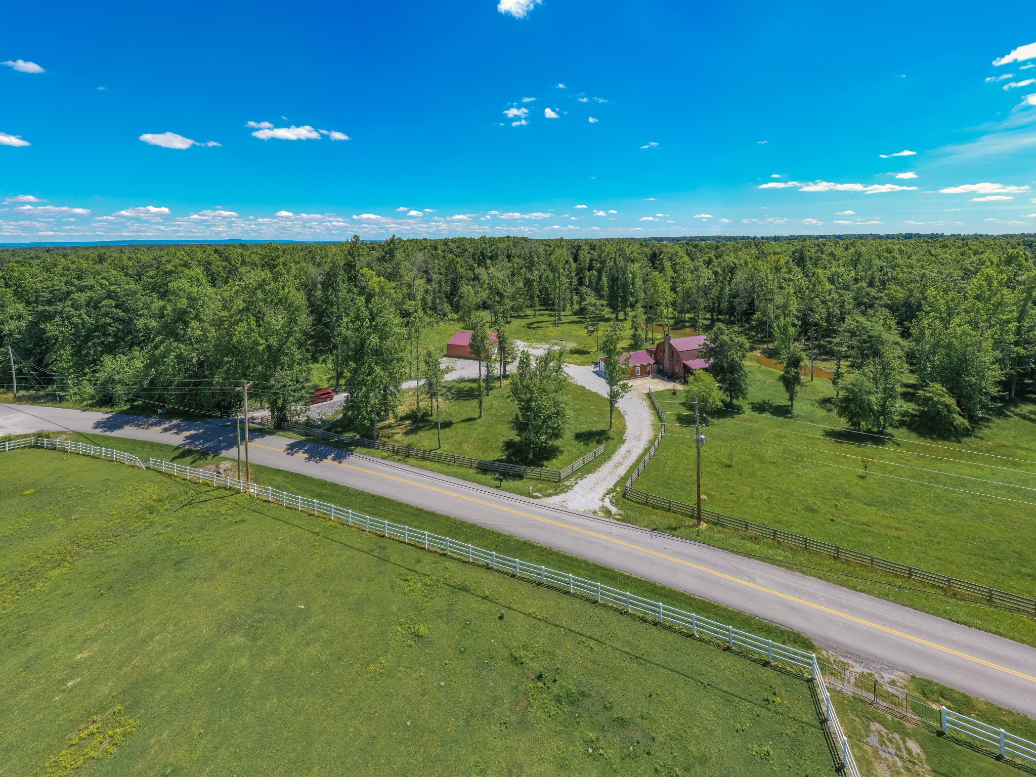 a view of a outdoor space and basketball court