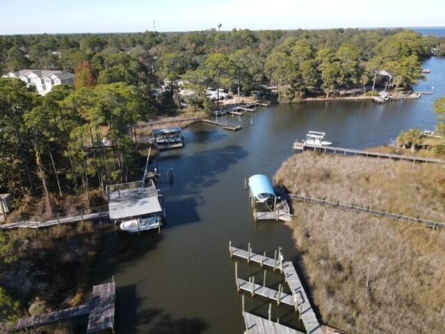 100-blk Blue Bell Circle Santa Rosa Beach, FL 32459 - Photo 12 of 14 an aerial view of a house with a lake view